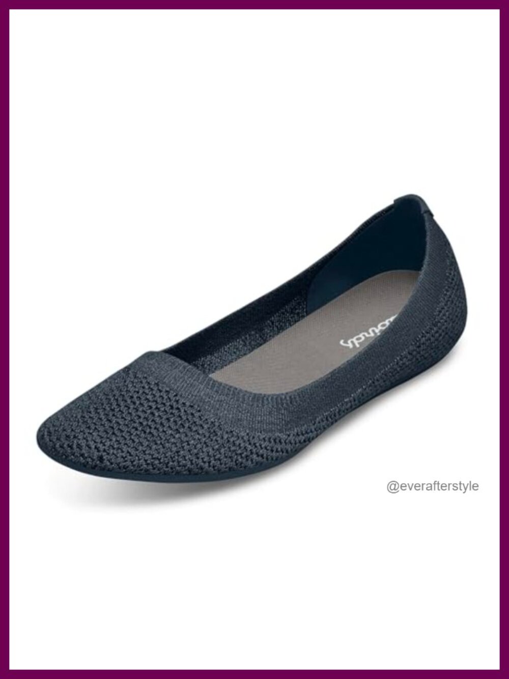 Tree Breezer Knit Ballet Flats Slip-On Round Toe Machine Washable Comfort